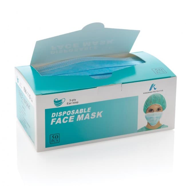 Custom Printed Promotional Branded Sleeves with 50 Masks - Image 2