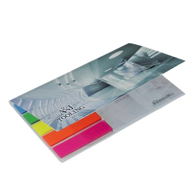 Custom Printed BIC® 75 mm x 75 mm Adhesive Notepad with Flag Booklet