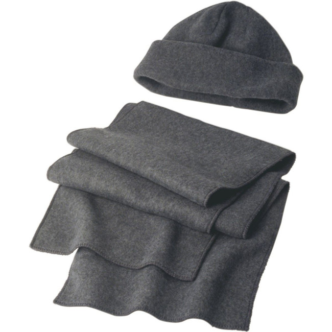 Custom Printed Fleece cap and scarf - Image 2