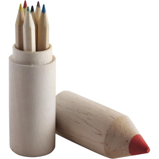 Custom Printed Colouring Pencil holder 6pc - Image 1