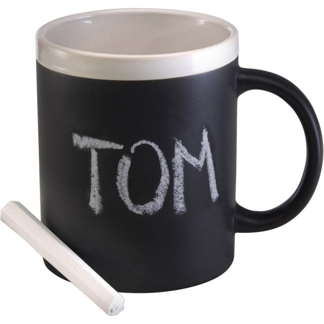 Custom Printed Stoneware mug with chalks 300ml - Image 2