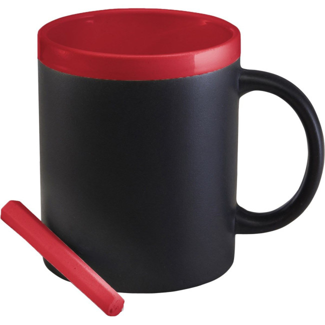 Custom Printed Stoneware mug with chalks 300ml - Image 1