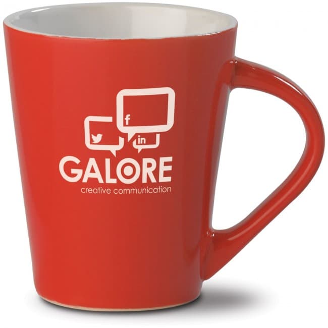 Custom Printed Bright red 'Nice' mug 250ml - Image 1