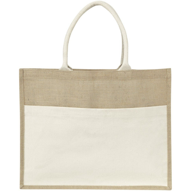 Custom Printed Jute Shopping Bag - Image 2