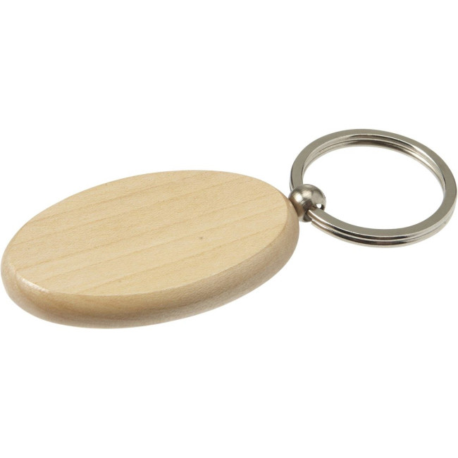 Custom Printed Oval Wooden key holder - Image 2