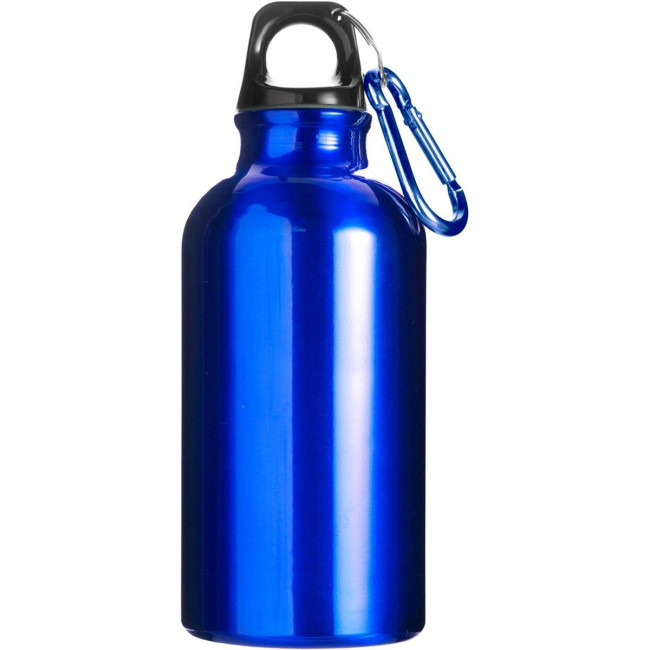 Custom Printed Marney Aluminium Single Walled Bottle With Carabiner 400ml - Image 6