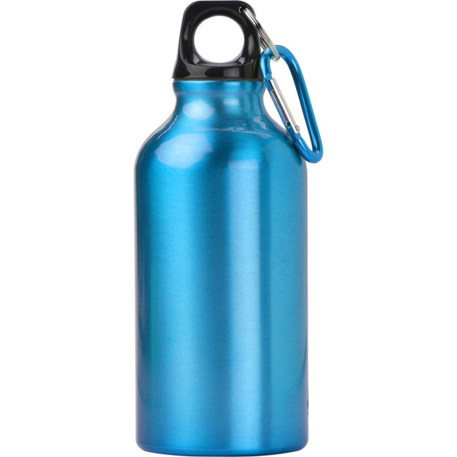 Custom Printed Marney Aluminium Single Walled Bottle With Carabiner 400ml - Image 8