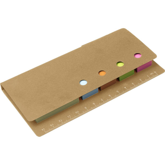 Custom Printed Cardboard sticky notes holder with ruler - Image 4