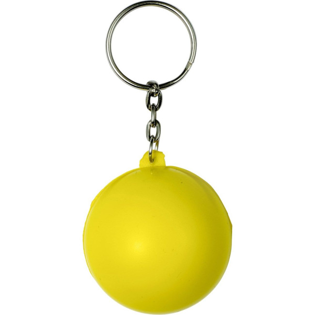 Custom Printed Smiley Face Stress Keyring - Image 3