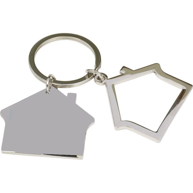 Custom Printed House Metal keyring - Image 2