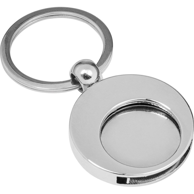 Custom Printed Shopping trolley coin keyring - Image 1