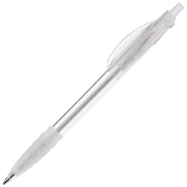 Custom Printed Cosmo ball pen transparent rubber grip - Image 1