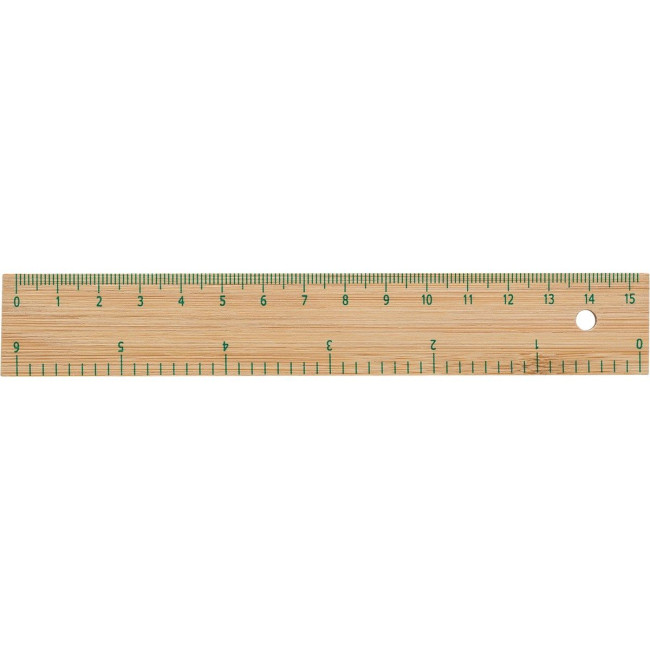 Custom Printed Bamboo ruler 15cm - Image 2