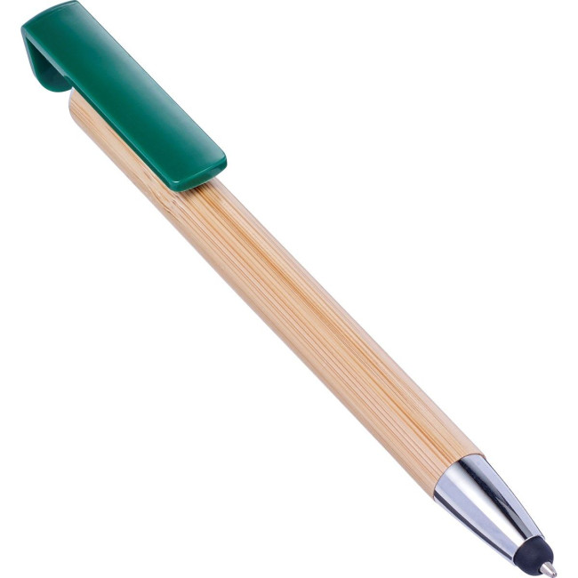 Custom Printed Bamboo ballpen and stylus - Image 1