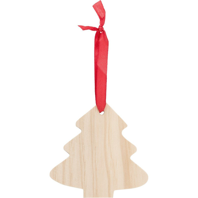 Custom Printed Wooden Christmas Tree Decoration - Image 2