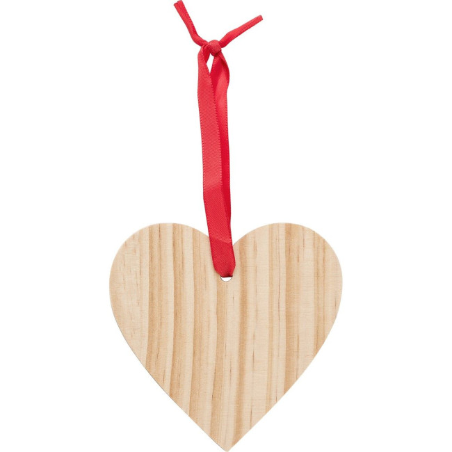 Custom Printed Wooden Heart Decoration - Image 2