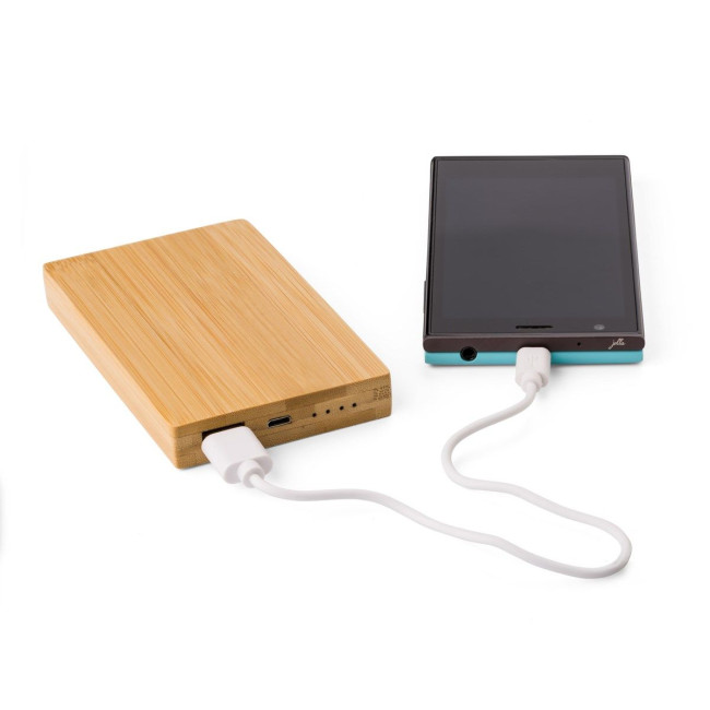 Custom Printed Bamboo power bank - Image 3