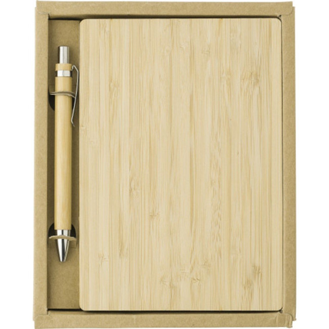 Custom Printed Bamboo covered notebook - Image 2