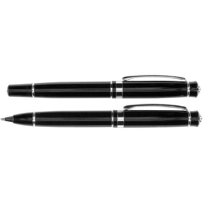 Custom Printed Ballpen and rollerball pen set - Image 2