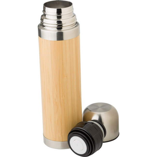 Custom Printed Bamboo thermos bottle 400ml - Image 2