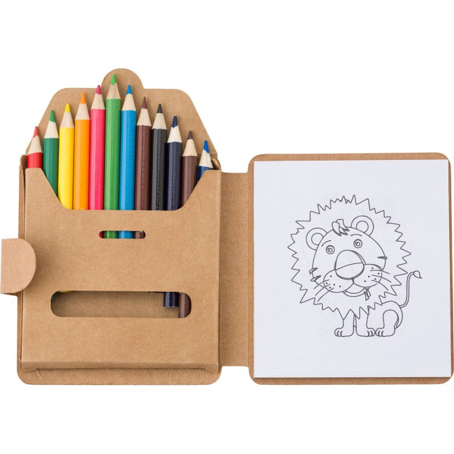 Custom Printed Cardboard colouring set - Image 1