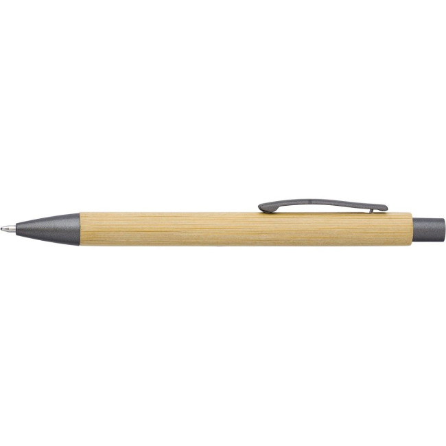 Custom Printed Bamboo & plastic ballpen - Image 1