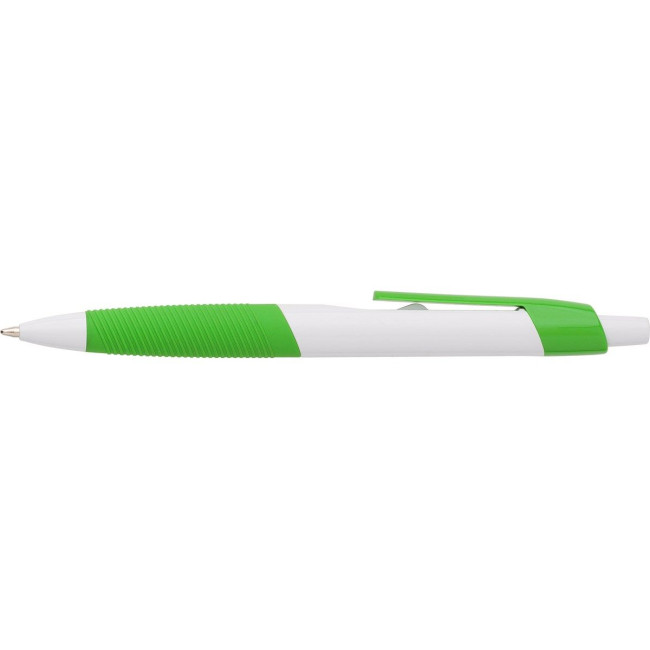 Custom Printed Plastic ballpen with rubber grip - Image 2