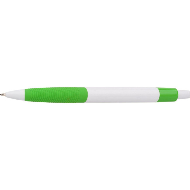 Custom Printed Plastic ballpen with rubber grip - Image 3