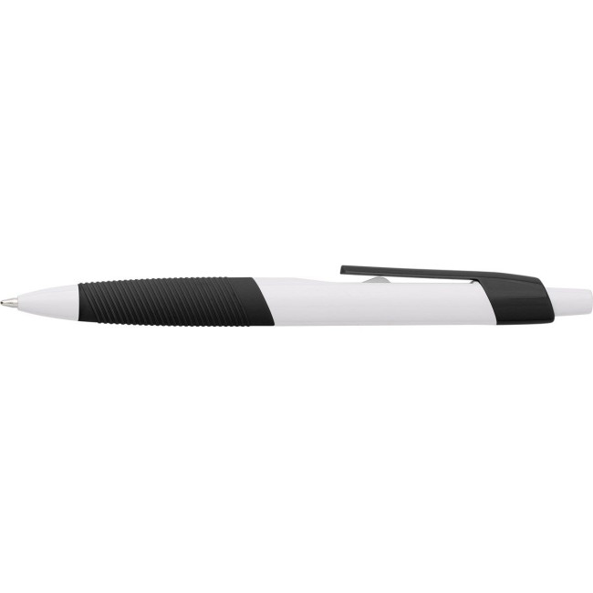 Custom Printed Plastic ballpen with rubber grip - Image 5