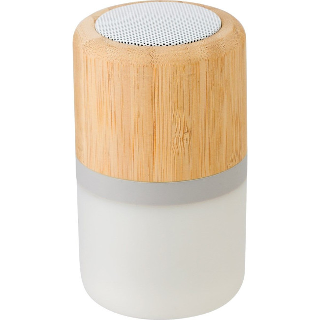 Custom Printed Plastic and bamboo wireless speaker - Image 4