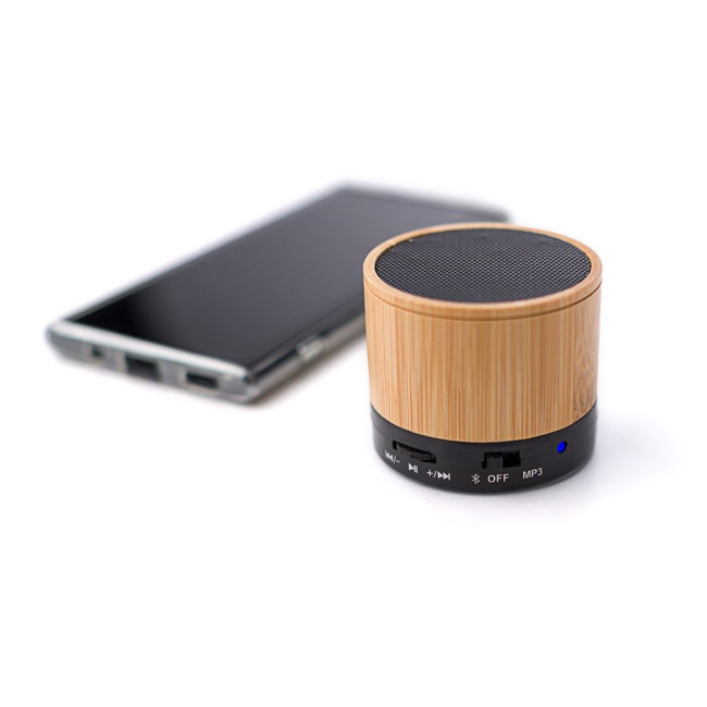 Custom Printed Bamboo wireless speaker - Image 6