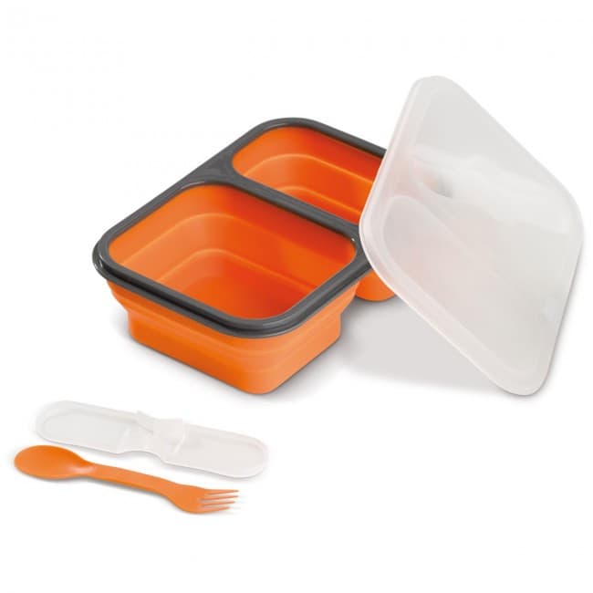 Custom Printed Foldable silicone lunchbox 1000ml - Image 1