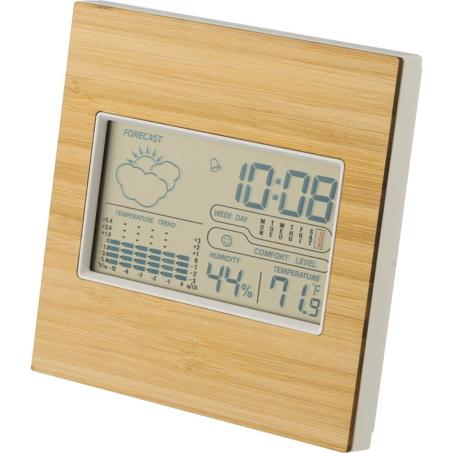 Custom Printed Bamboo weather station - Image 2