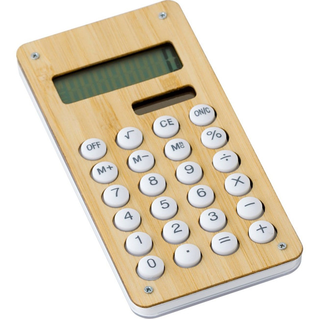 Custom Printed Bamboo calculator - Image 1