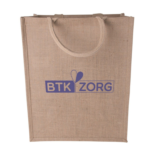 Custom Printed Jute bag standing model - Image 1