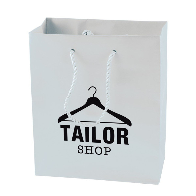 Custom Printed Matt paper bag 160 x 190 x 80 mm - Image 1