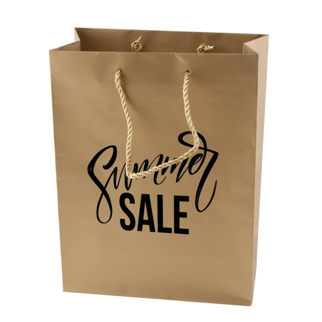 Custom Printed Matt paper bag 220 x 290 x 100mm - Image 1