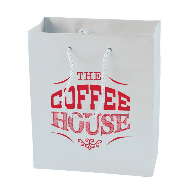 Custom Printed Matt paper bag 270 x 370 x 120mm - Image 1