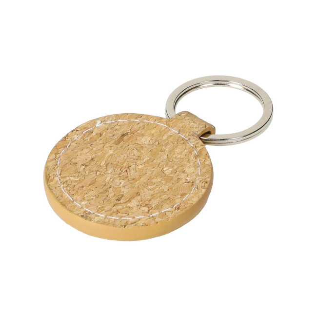 Custom Printed Round Cork Keyring