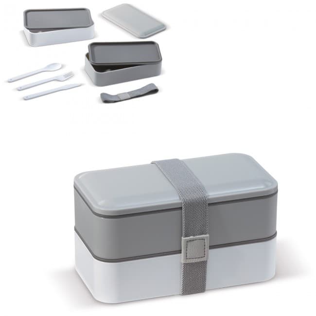 Custom Printed Bento box with cutlery 1250ml - Image 2