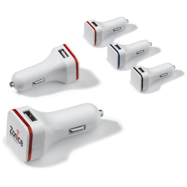 Custom Printed USB car charger square - Image 2