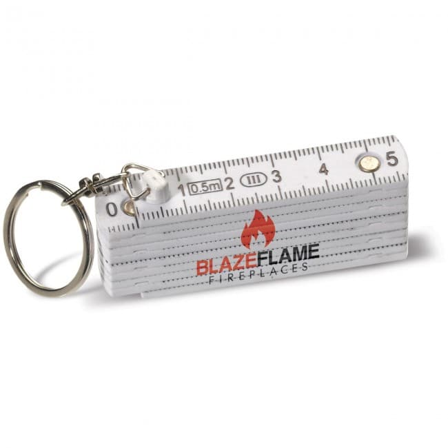 Custom Printed Mini foldable ruler, 0.5m with keyring - Image 2