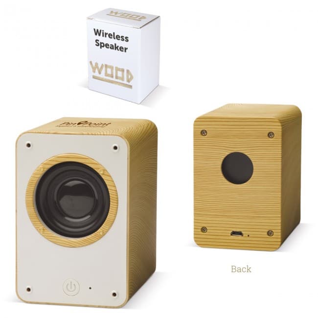 Custom Printed Classic wireless wood speaker 3W - Image 1