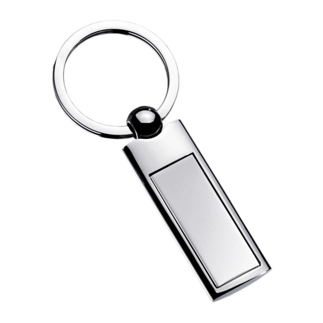 Custom Printed Pendant Metal Keyring - Image 1