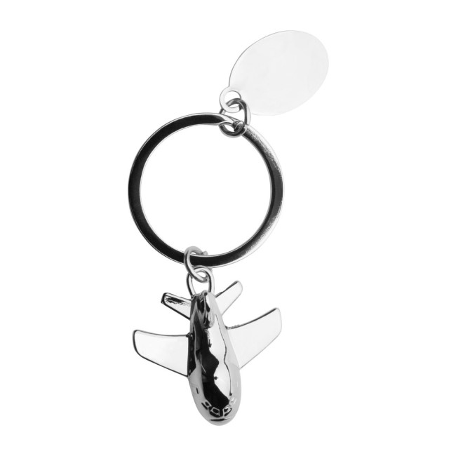 Custom Printed 3D Aeroplane Metal Keyring - Image 2