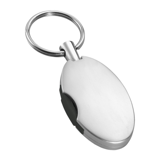 Custom Printed Caddy Chip Holder Metal Keyring - Image 1