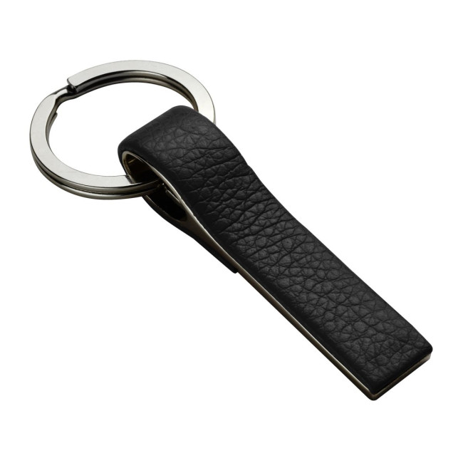 Custom Printed PU Leather Metal Keyring - Image 2