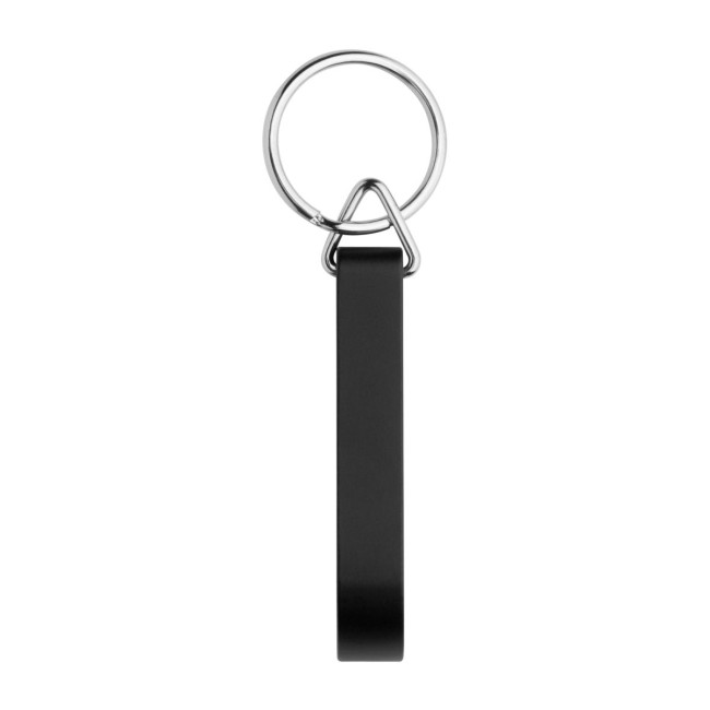 Custom Printed Black Aluminium Bottle Opener Keyring - Image 3