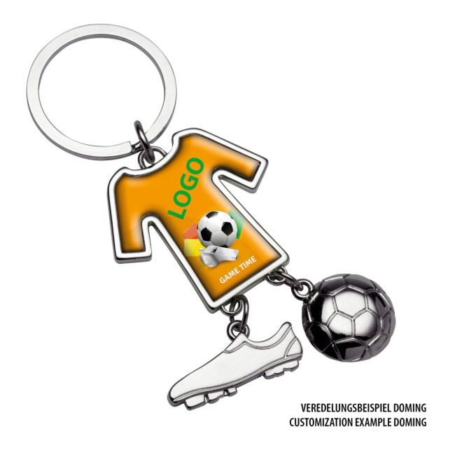 Custom Printed Football Shirt Metal Keyring - Image 4