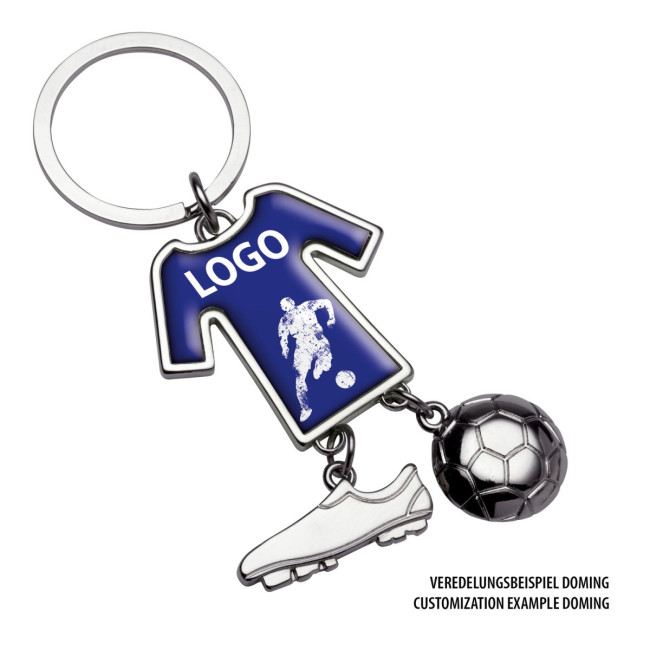 Custom Printed Football Shirt Metal Keyring - Image 5